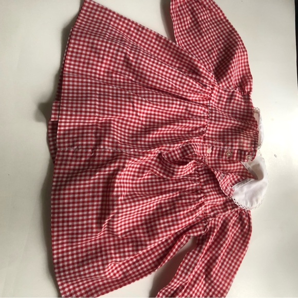 Vintage Red Gingham Baby Dress with Embroidery - Picture 7 of 7